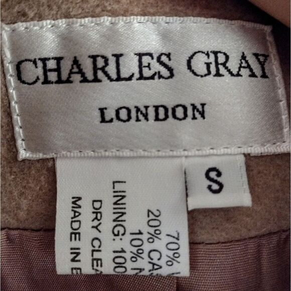 Charles Gray London Wool / Cashmere Blazer Jacket, Size S, Tan NWOT - Picture 6 of 8